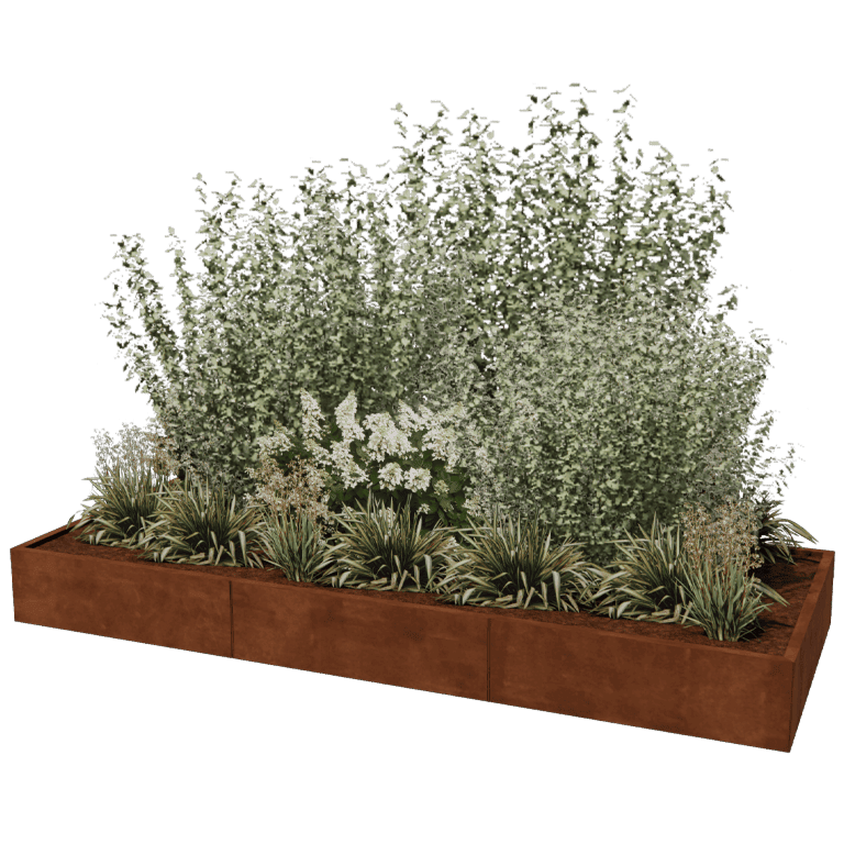 Cortenstaal plantenbak Texas xxl 300 x 120 cm