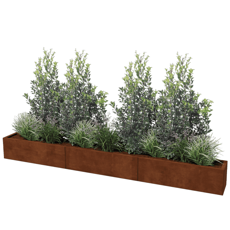 Cortenstaal plantenbak Texas xxl 300 x 30 cm