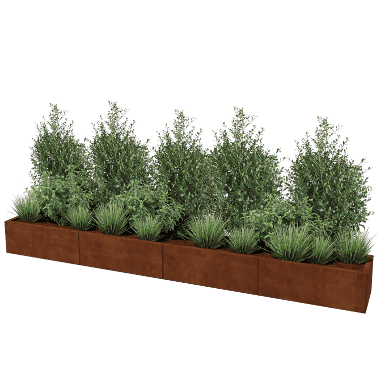 Cortenstaal plantenbak Texas xxl 320 x 40 cm