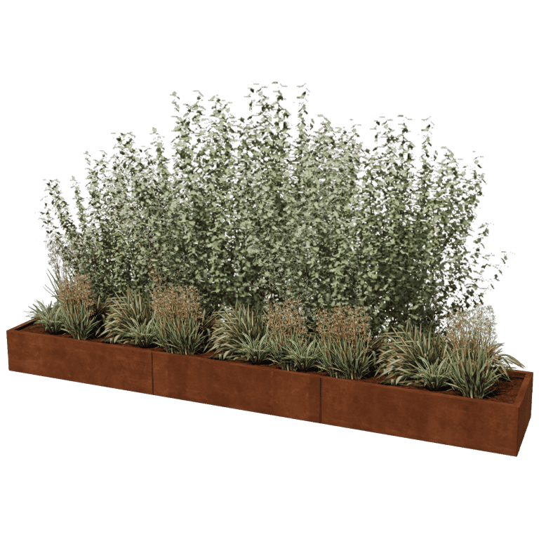 Cortenstaal plantenbak Texas xxl 360 x 60 cm