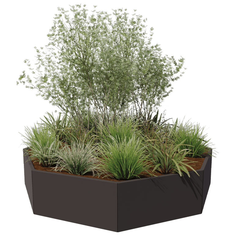 Gepoedercoat staal plantenbak Chicago 100