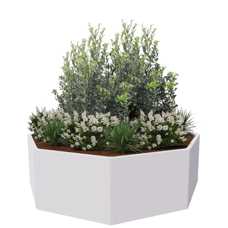 Gepoedercoat staal plantenbak Chicago 80