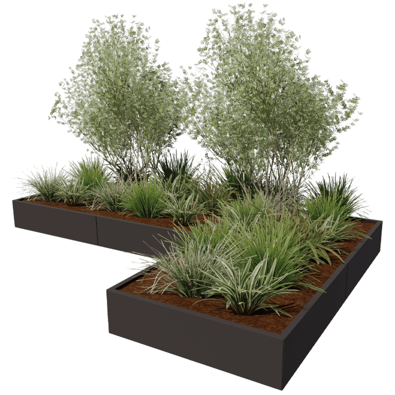 Gepoedercoat staal plantenbak Kansas 120
