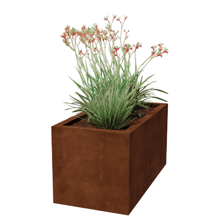 Cortenstaal gelaste plantenbak Montana 100 x 50 x 50 cm