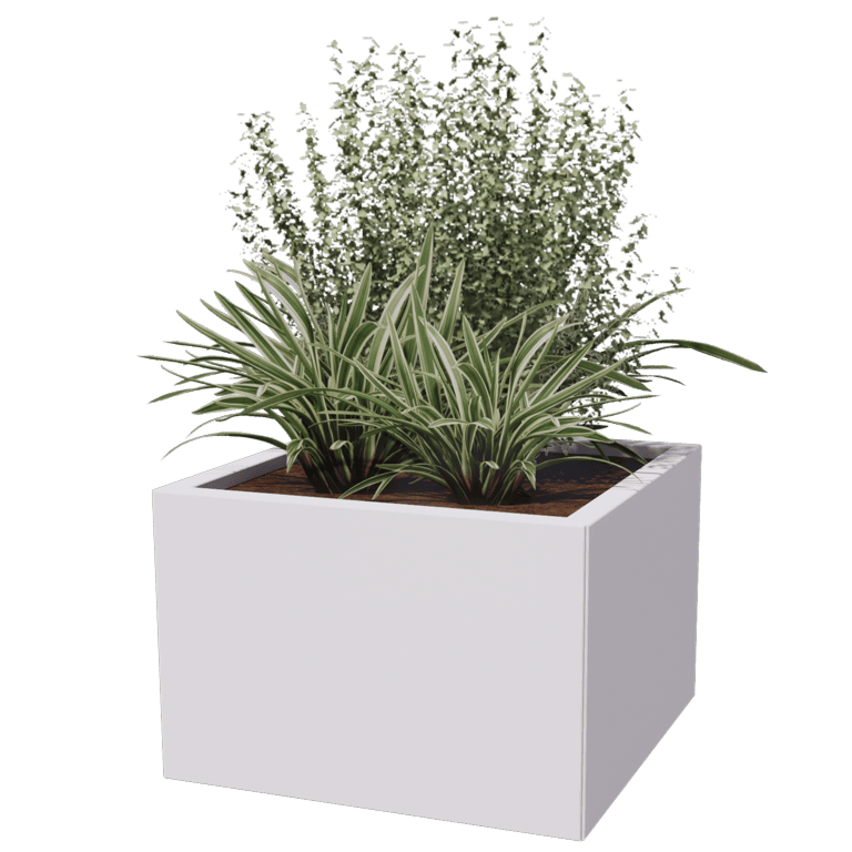 Gepoedercoat staal plantenbak Miami 60 x 60 cm