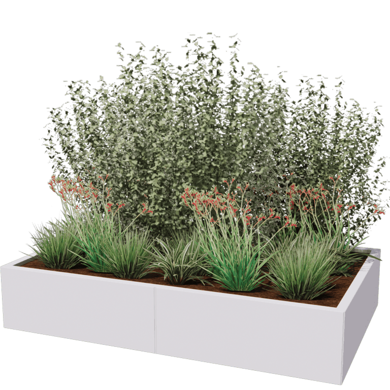 Gepoedercoat staal plantenbak Texas xxl 160 x 100 cm