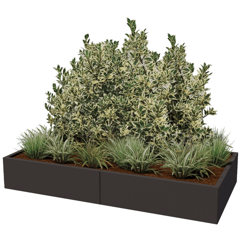 Gepoedercoat staal plantenbak Texas xxl 200 x 100 cm