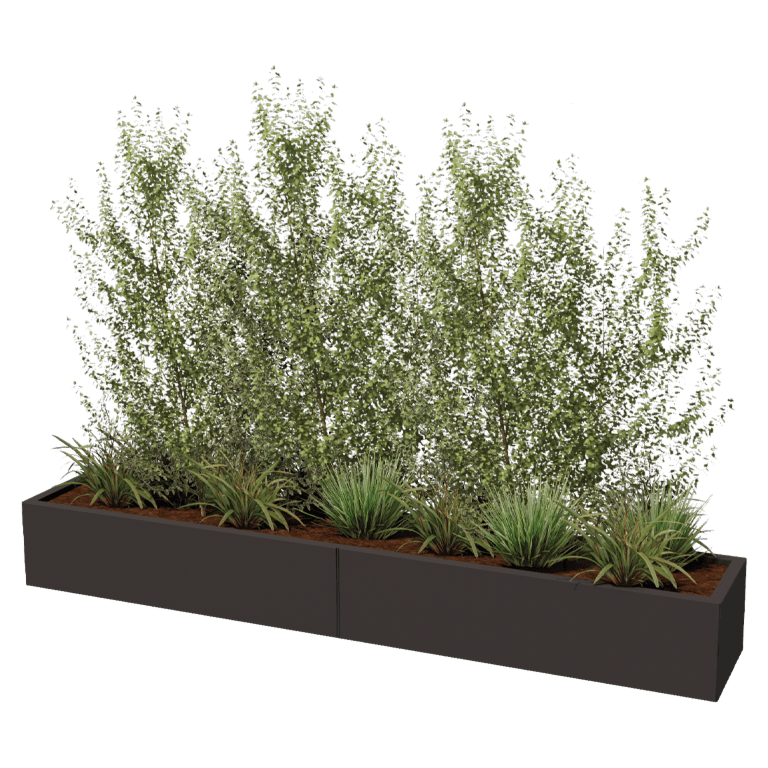 Gepoedercoat staal plantenbak Texas xxl 240 x 40 cm