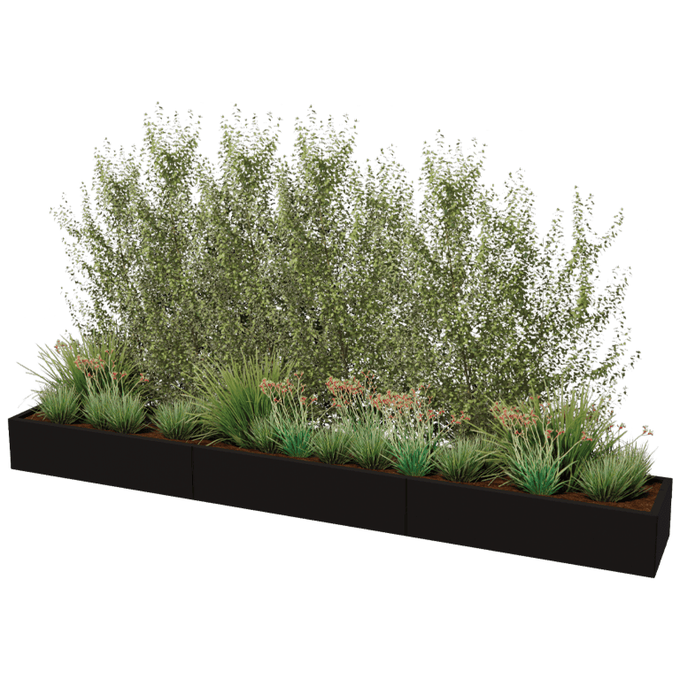 Gepoedercoat staal plantenbak Texas xxl 360 x 50 cm