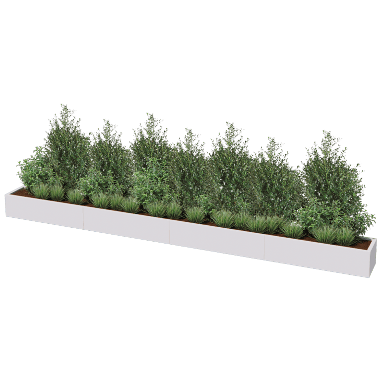 Gepoedercoat staal plantenbak Texas xxl 480 x 40 cm
