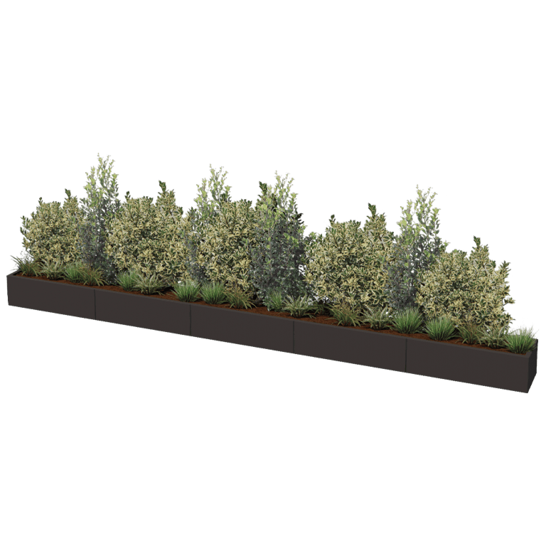 Gepoedercoat staal plantenbak Texas xxl 500 x 40 cm