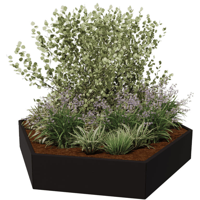 Gepoedercoat staal plantenbak Denver 120