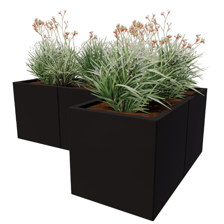 Gepoedercoat staal plantenbak Kansas 50