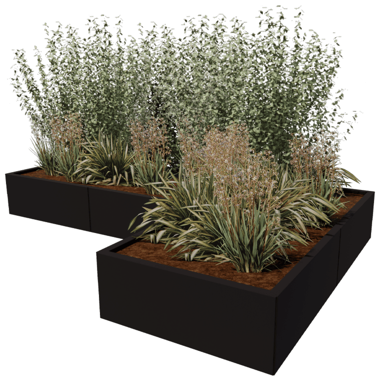 Gepoedercoat staal plantenbak Kansas 80
