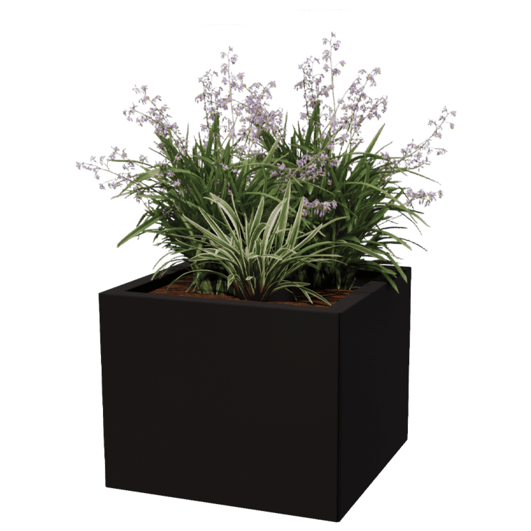 Gepoedercoat staal plantenbak Miami 50 x 50 cm