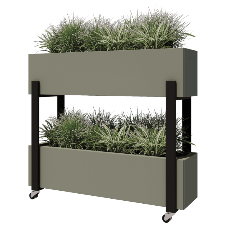 Zwarte plantenbakken flat 80 cm
