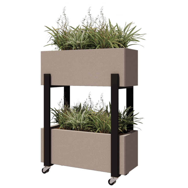 Zwarte plantenbakken flat 80 cm