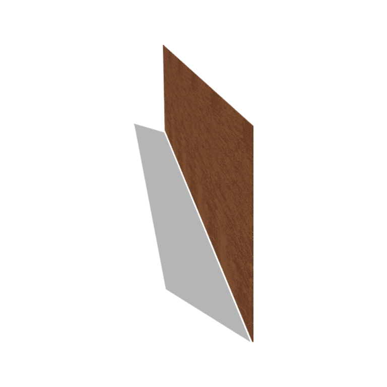 Cortenstaal kantopsluiting recht 37,5 cm (lengte 240 cm)