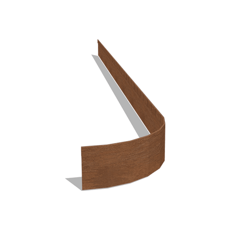 Cortenstaal kantopsluiting FLEX geplet 13 cm (lengte 240 cm)