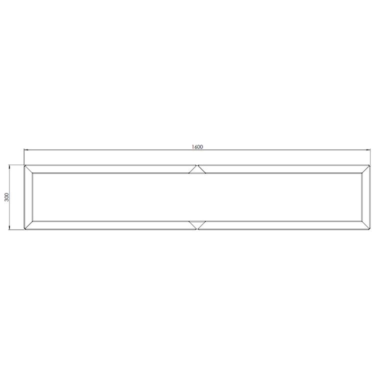 Cortenstaal plantenbak Texas xxl 160 x 30 cm