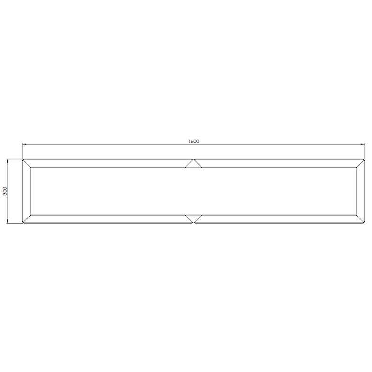 Gepoedercoat staal plantenbak Texas xxl 160 x 30 cm