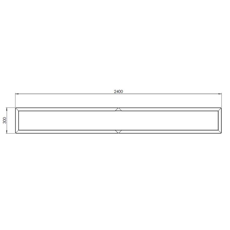 Cortenstaal plantenbak Texas xxl 240 x 30 cm