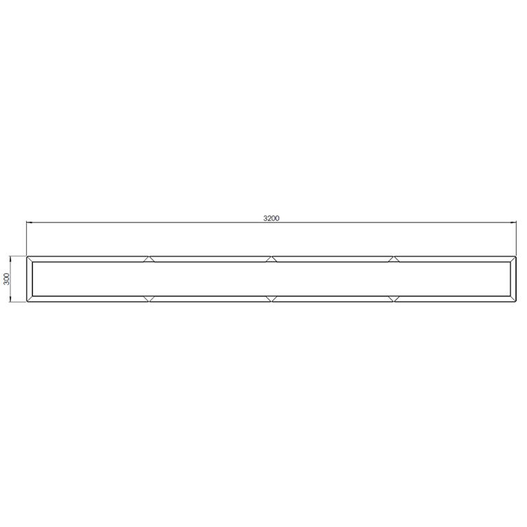 Cortenstaal plantenbak Texas xxl 320 x 30 cm