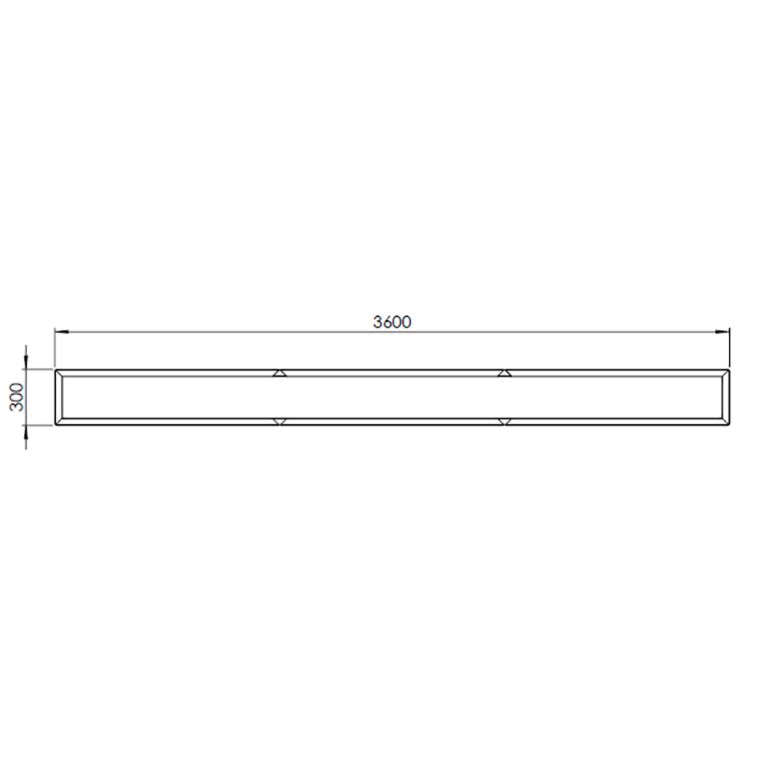Gepoedercoat staal plantenbak Texas xxl 360 x 30 cm