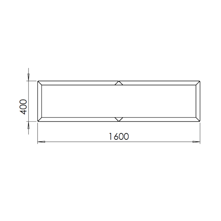 Cortenstaal plantenbak Texas xxl 1600x400