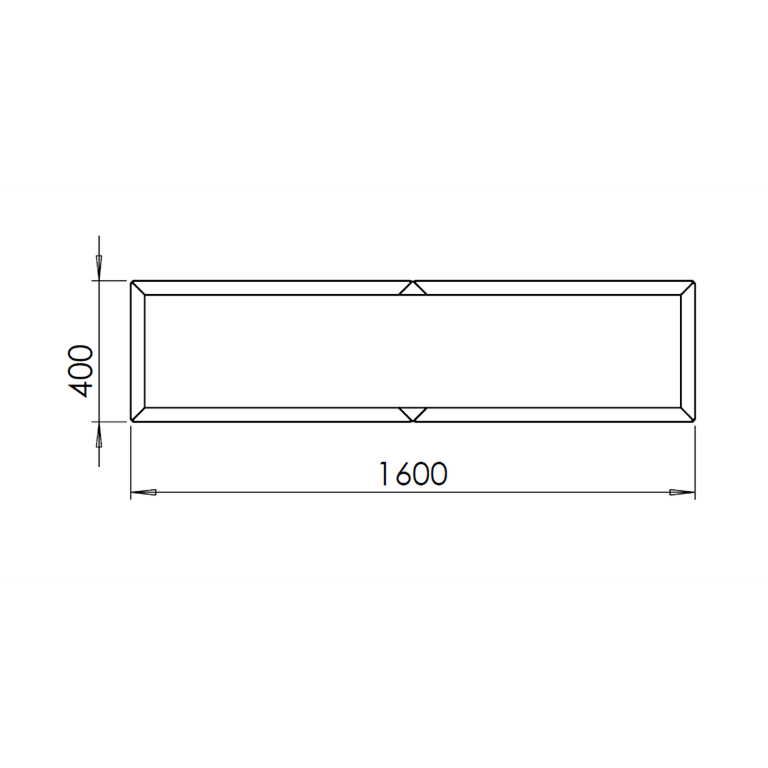 Gepoedercoat staal plantenbak Texas xxl 160 x 40 cm