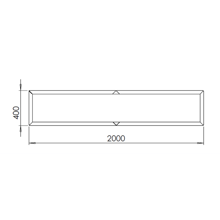 Cortenstaal plantenbak Texas xxl 200 x 40 cm