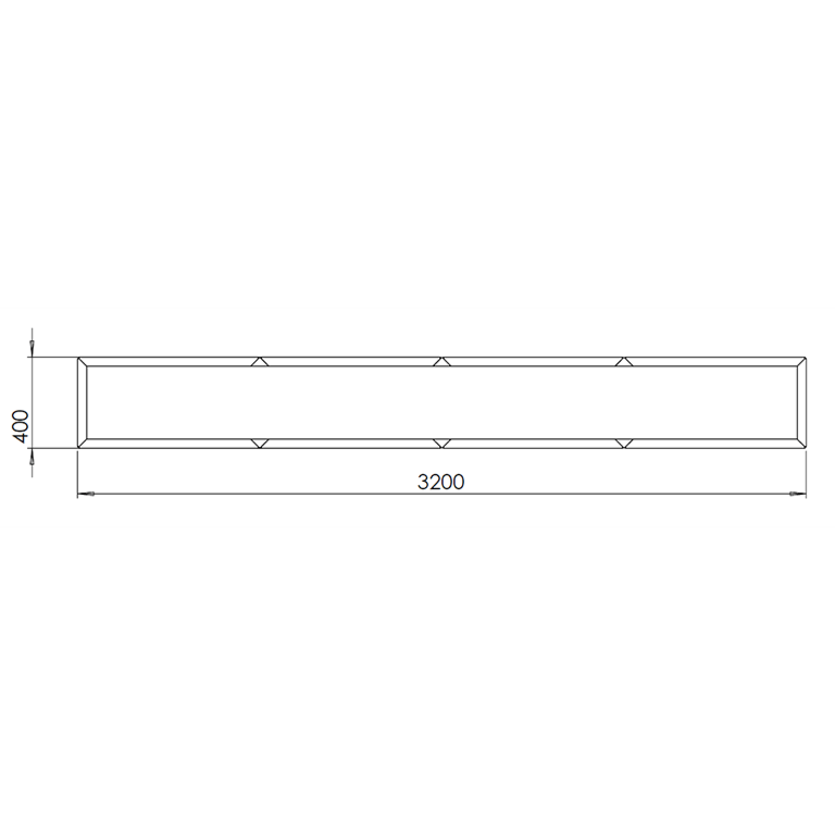 Gepoedercoat staal plantenbak Texas xxl 320 x 40 cm