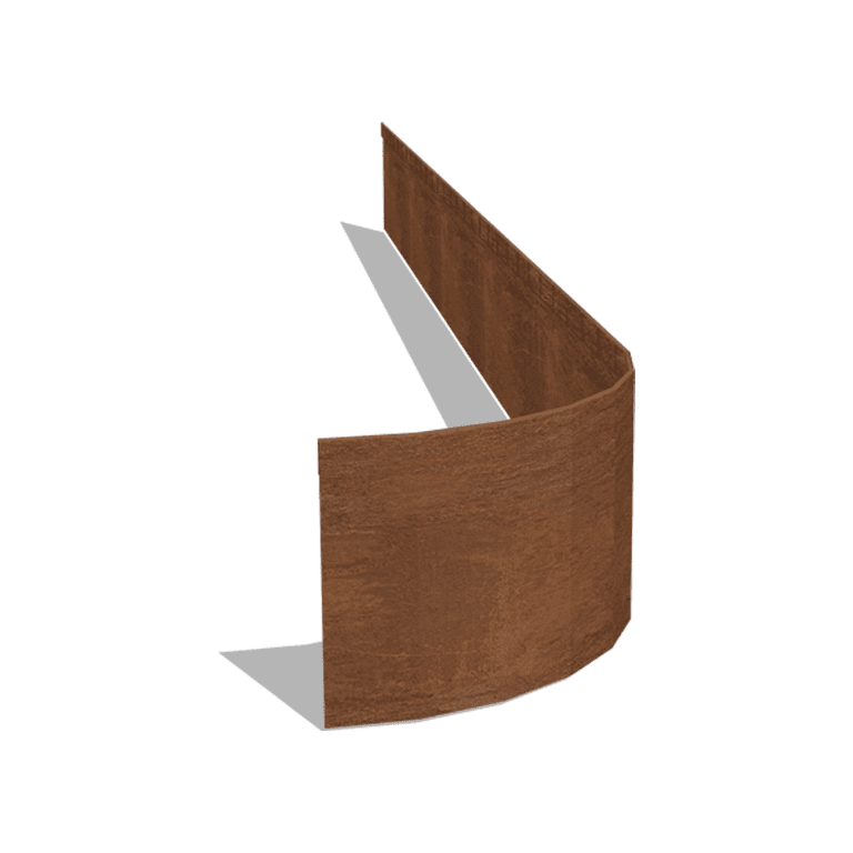 Cortenstaal kantopsluiting FLEX geplet 23 cm (lengte 240 cm)