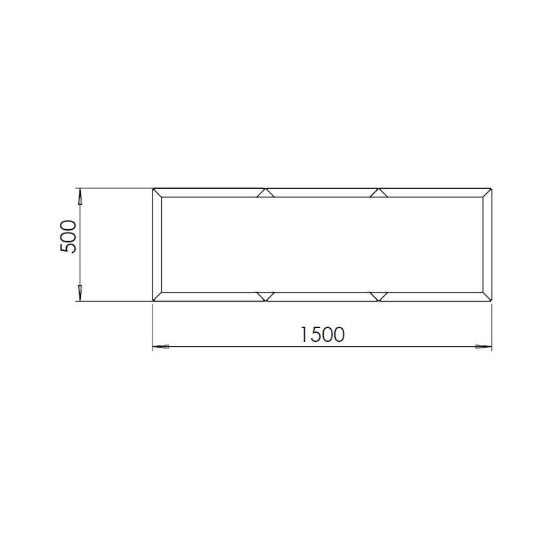 Gepoedercoat staal plantenbak Texas xxl 150 x 50 cm