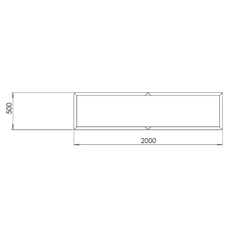 Cortenstaal plantenbak Texas xxl 200 x 50 cm