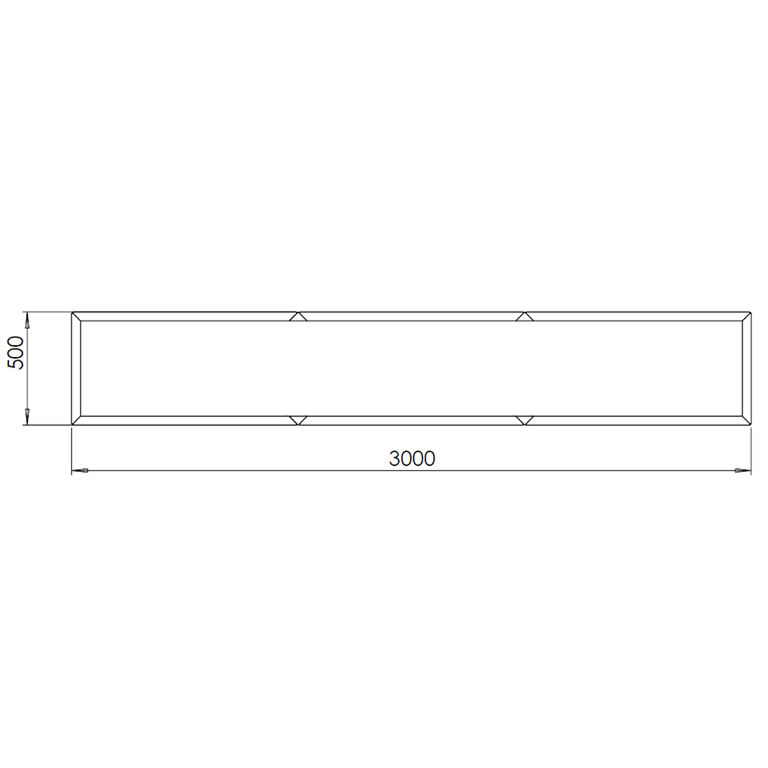Cortenstaal plantenbak Texas xxl 300 x 50 cm