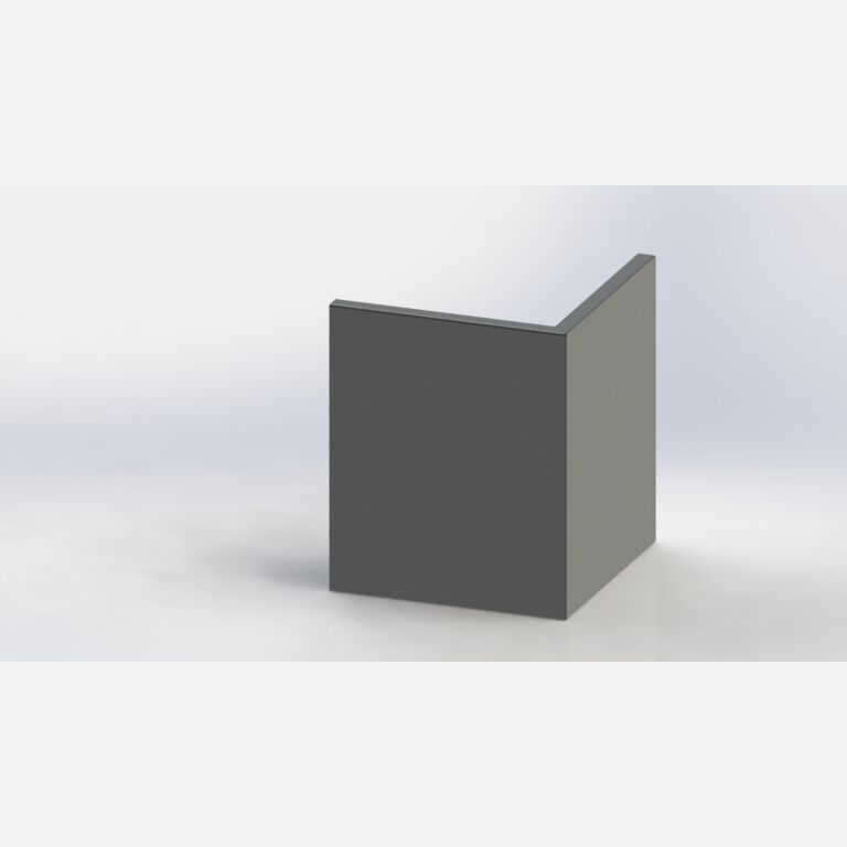 Gepoedercoat staal keerwand buitenhoek 500x500mm (hoogte 600mm)