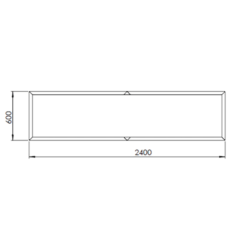 Gepoedercoat staal plantenbak Texas xxl 240 x 60 cm