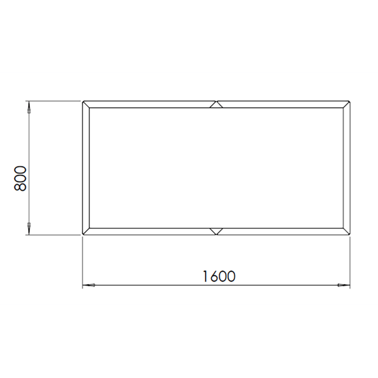 Gepoedercoat staal plantenbak Texas xxl 160 x 80 cm