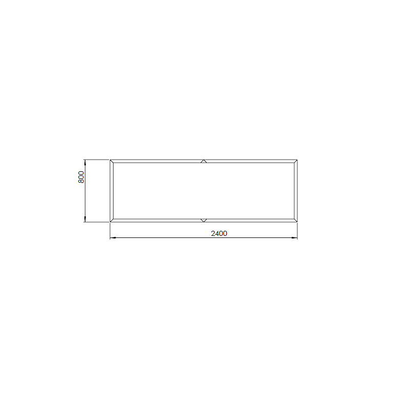 Cortenstaal plantenbak Texas xxl 2400x800