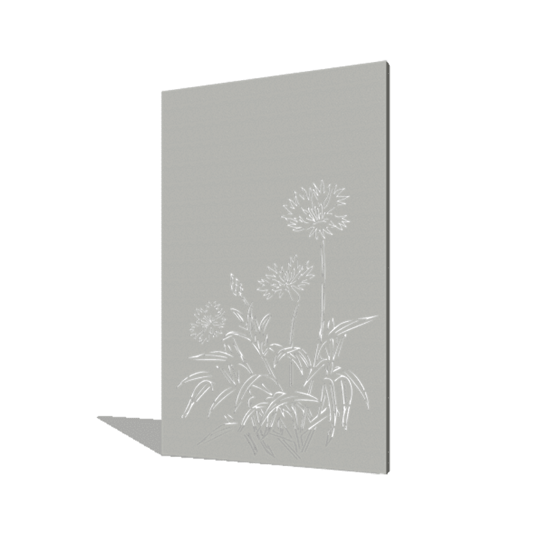 Gepoedercoat staal paneel korenbloem 120 x 6 x 190 cm