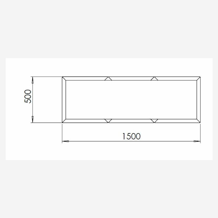 Verzinkt staal plantenbak Texas xxl 1500x500