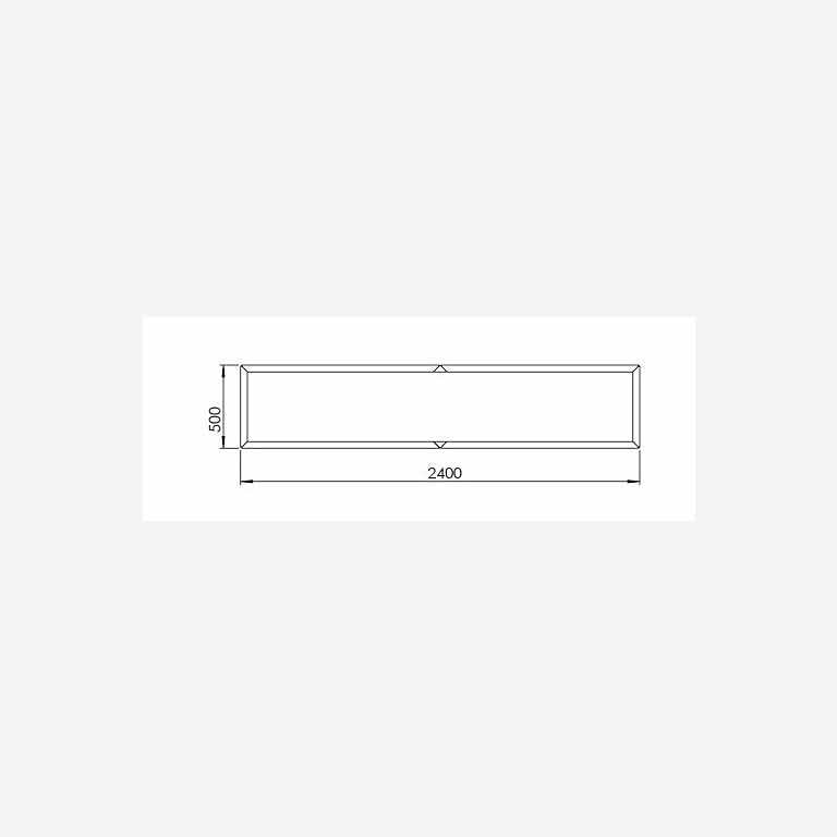Verzinkt staal plantenbak Texas xxl 2400x500