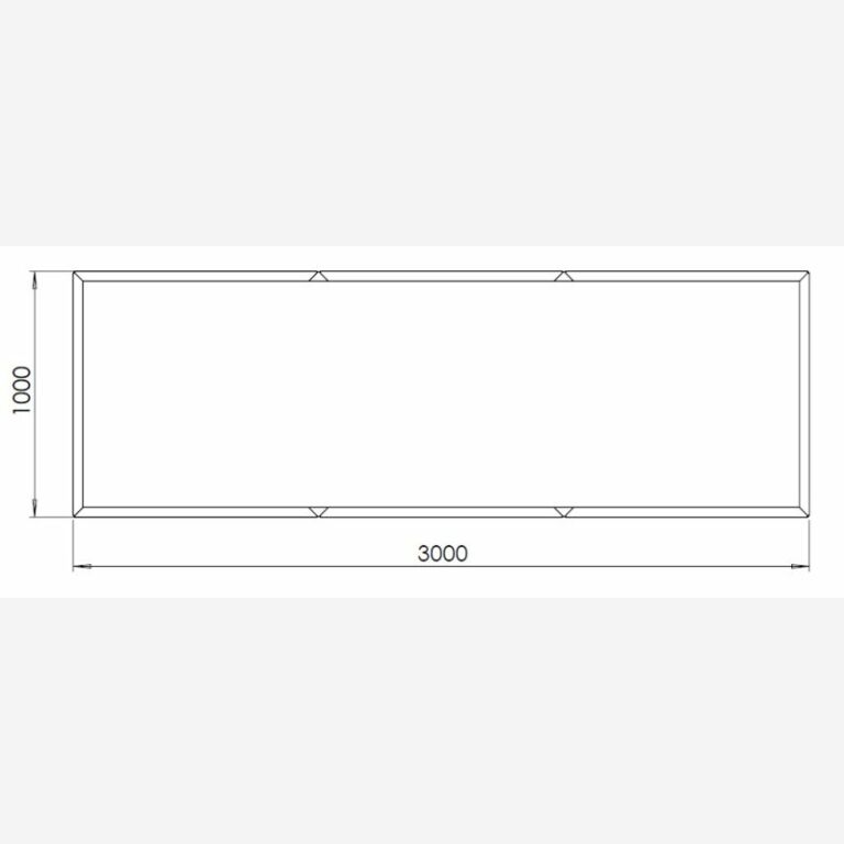 Verzinkt staal plantenbak Texas xxl 3000x1000