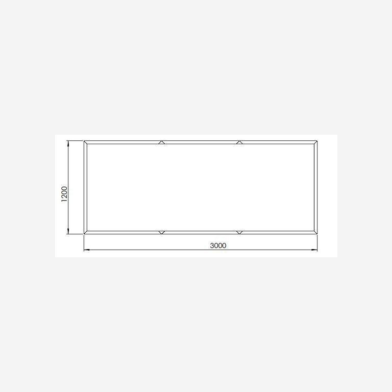 Verzinkt staal plantenbak Texas xxl 3000x1200