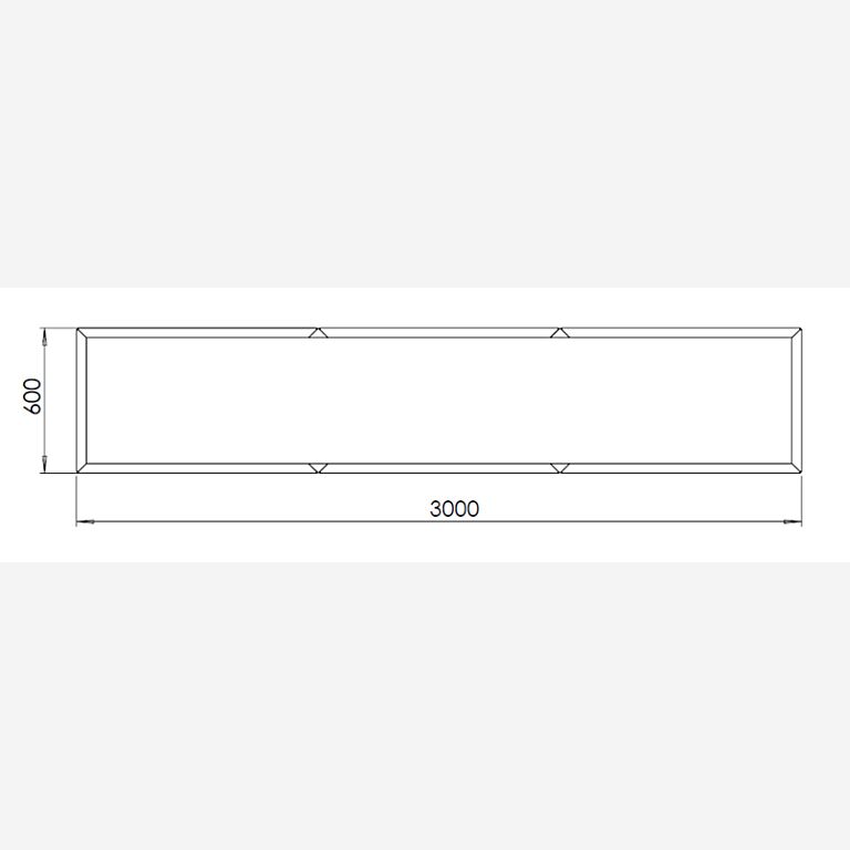 Verzinkt staal plantenbak Texas xxl 3000x600