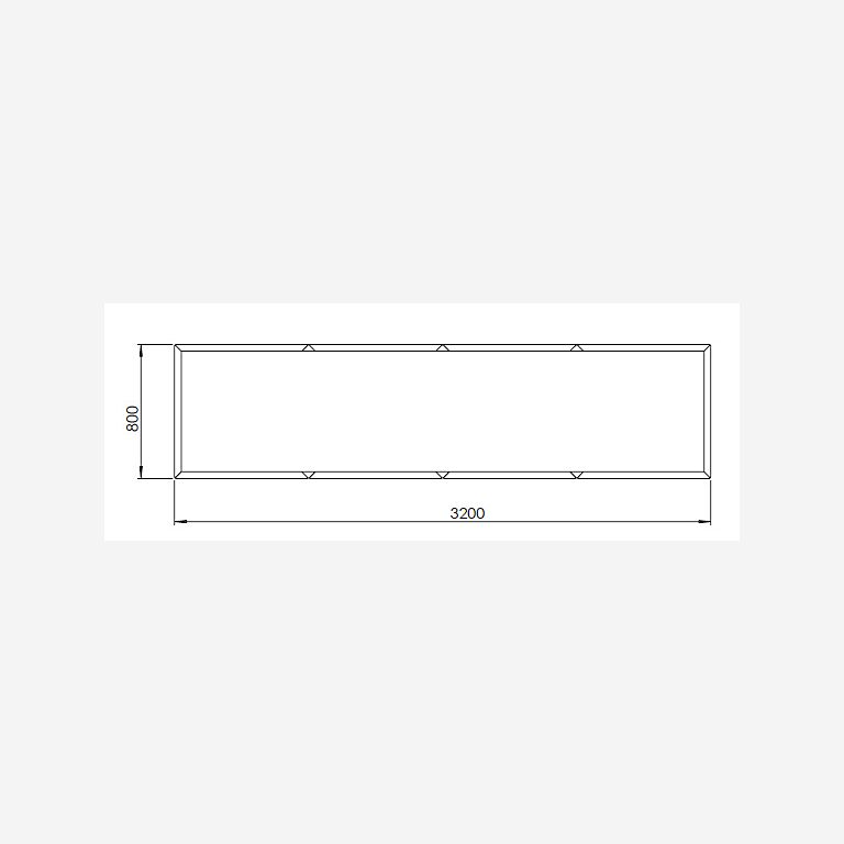 Verzinkt staal plantenbak Texas xxl 3200x800