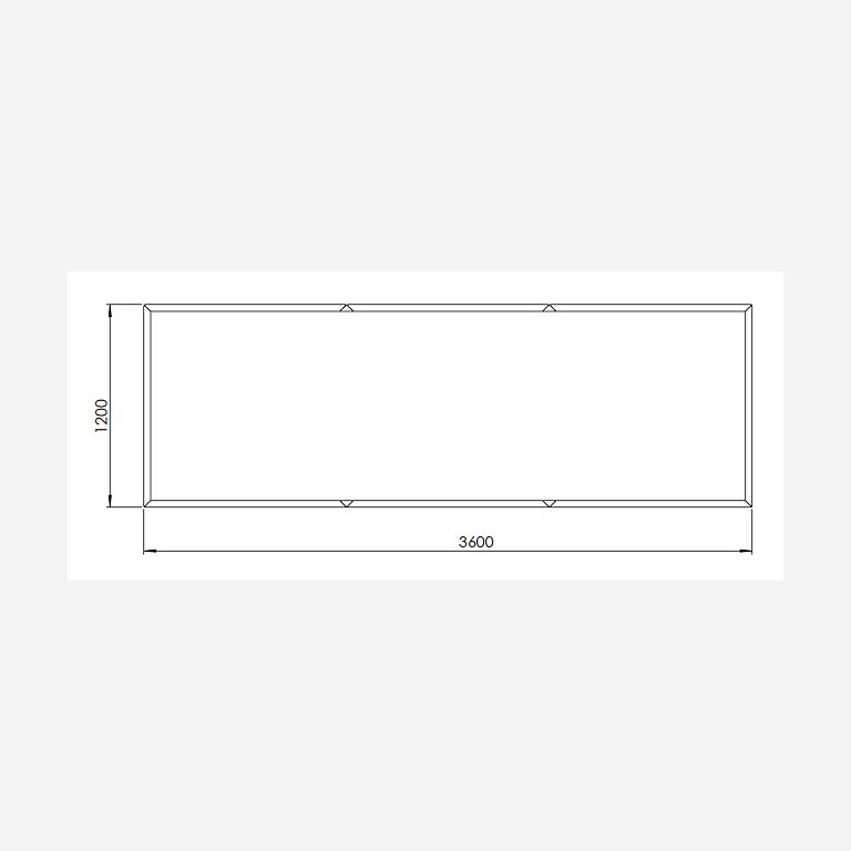 Gepoedercoat staal plantenbak Texas xxl 3600x1200