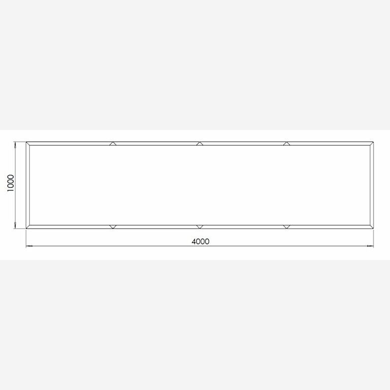Verzinkt staal plantenbak Texas xxl 4000x1000