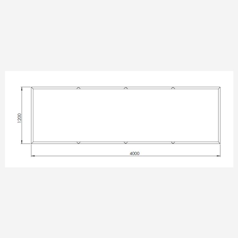Verzinkt staal plantenbak Texas xxl 4000x1200